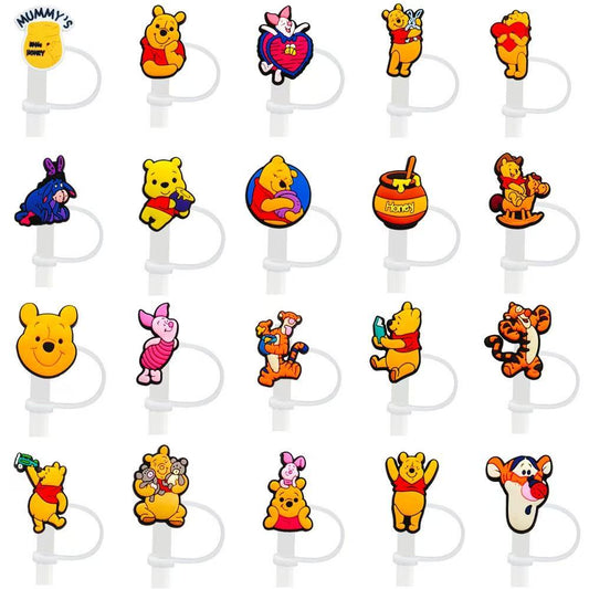 8-10mm Cute Winnie the Pooh Straw Topper Dust Cap