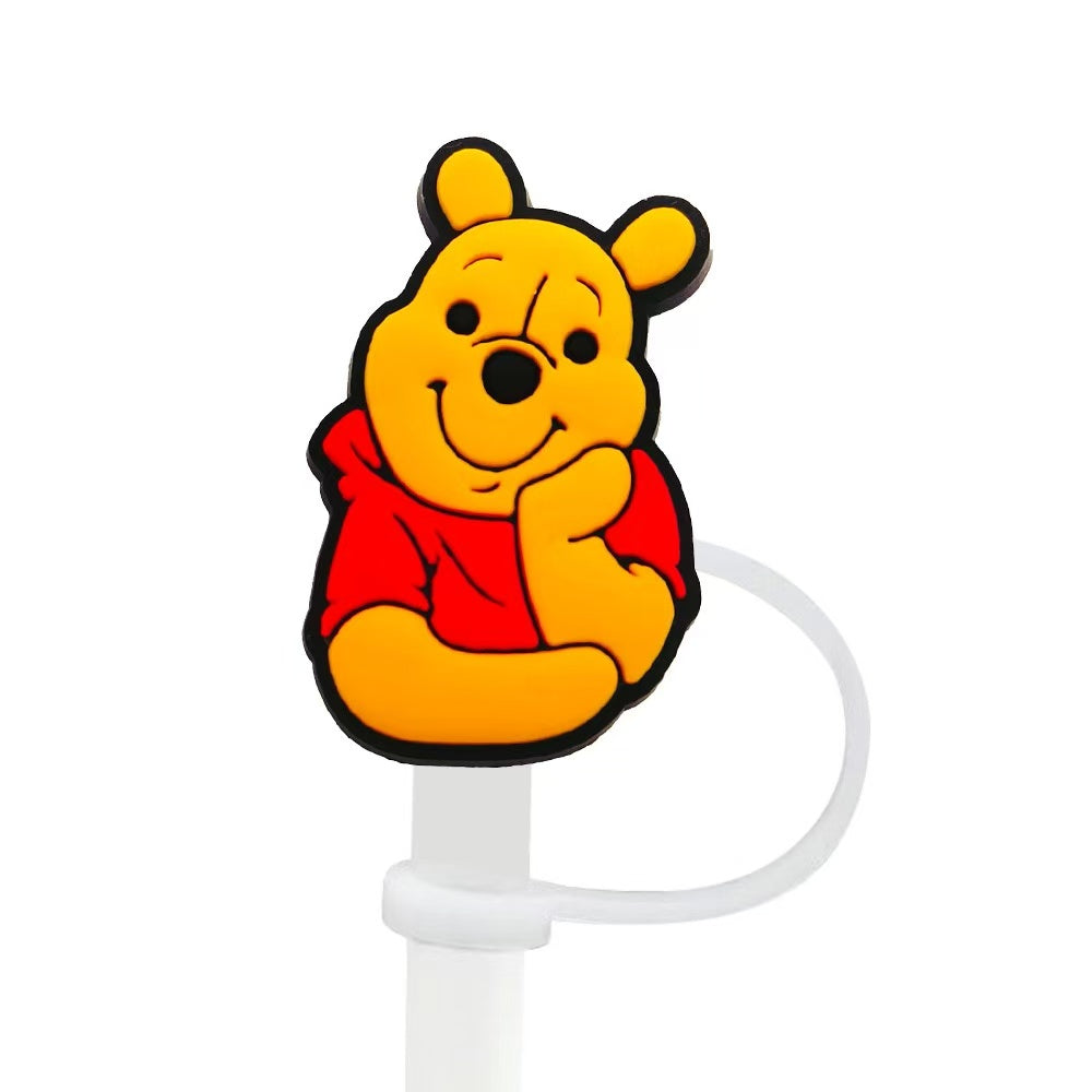 8-10mm Cute Winnie the Pooh Straw Topper Dust Cap