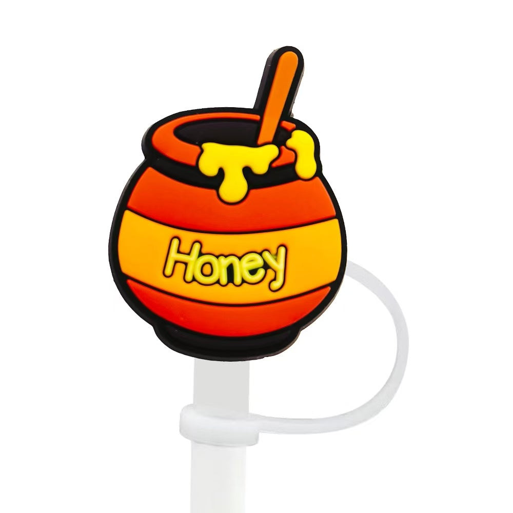 8-10mm Cute Winnie the Pooh Straw Topper Dust Cap