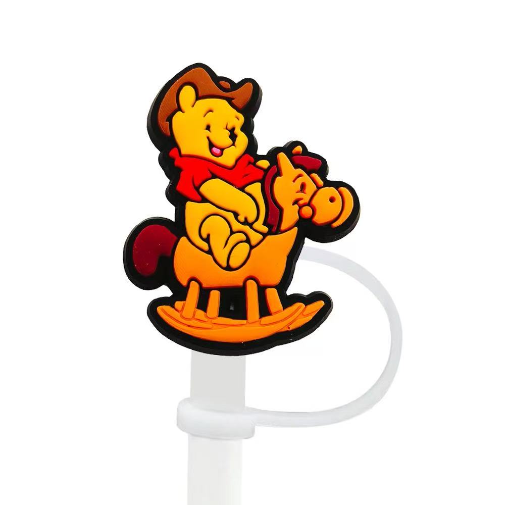 8-10mm Cute Winnie the Pooh Straw Topper Dust Cap