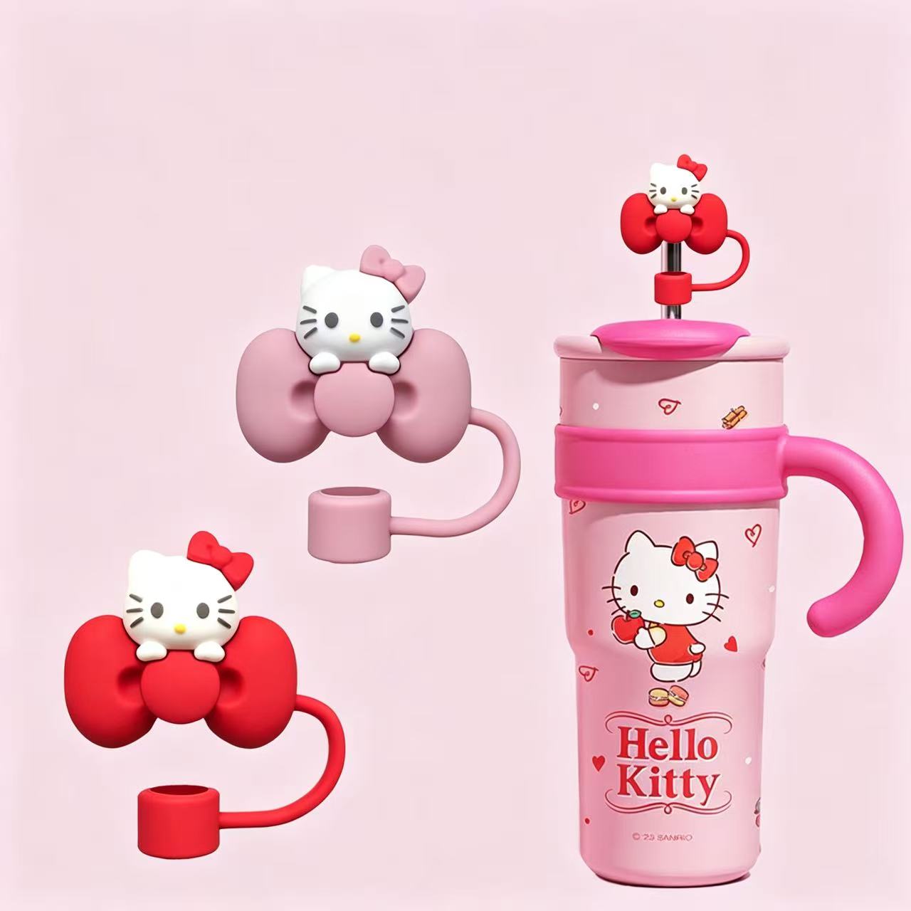 Hello Kitty Straw Topper Dust Cover for Stanley Tumbler Straw Cap KT Cat