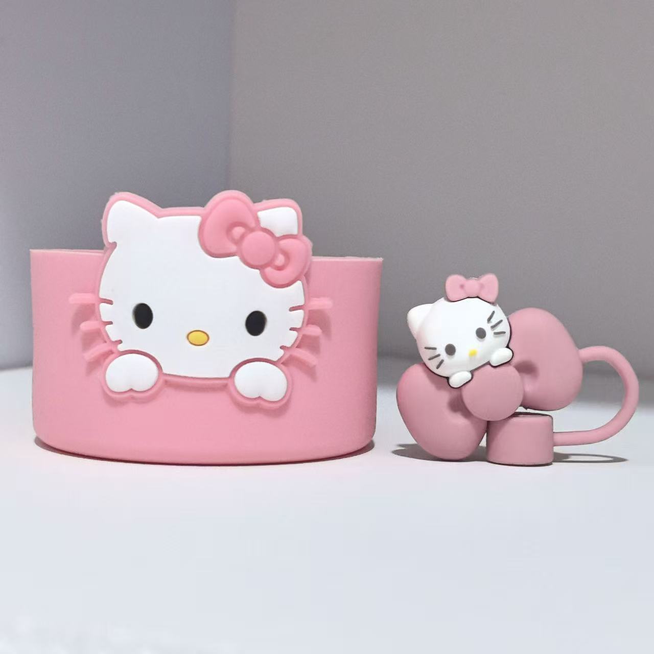 Hello Kitty Straw Topper Dust Cover for Stanley Tumbler Straw Cap KT Cat