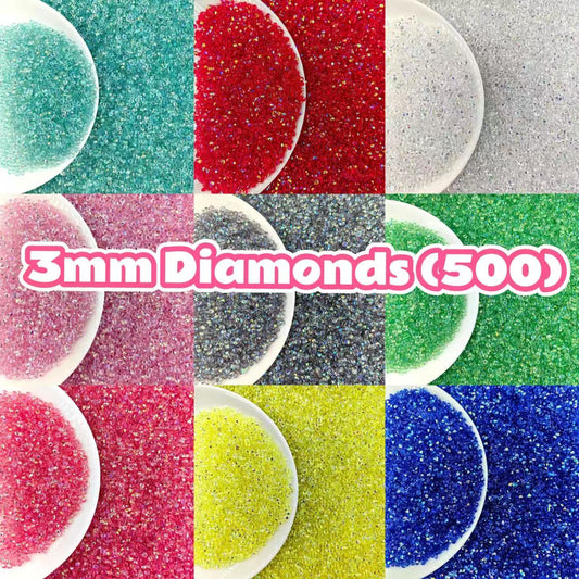 3mm acrylic gem diamonds snowglobe tumler filler(500g)