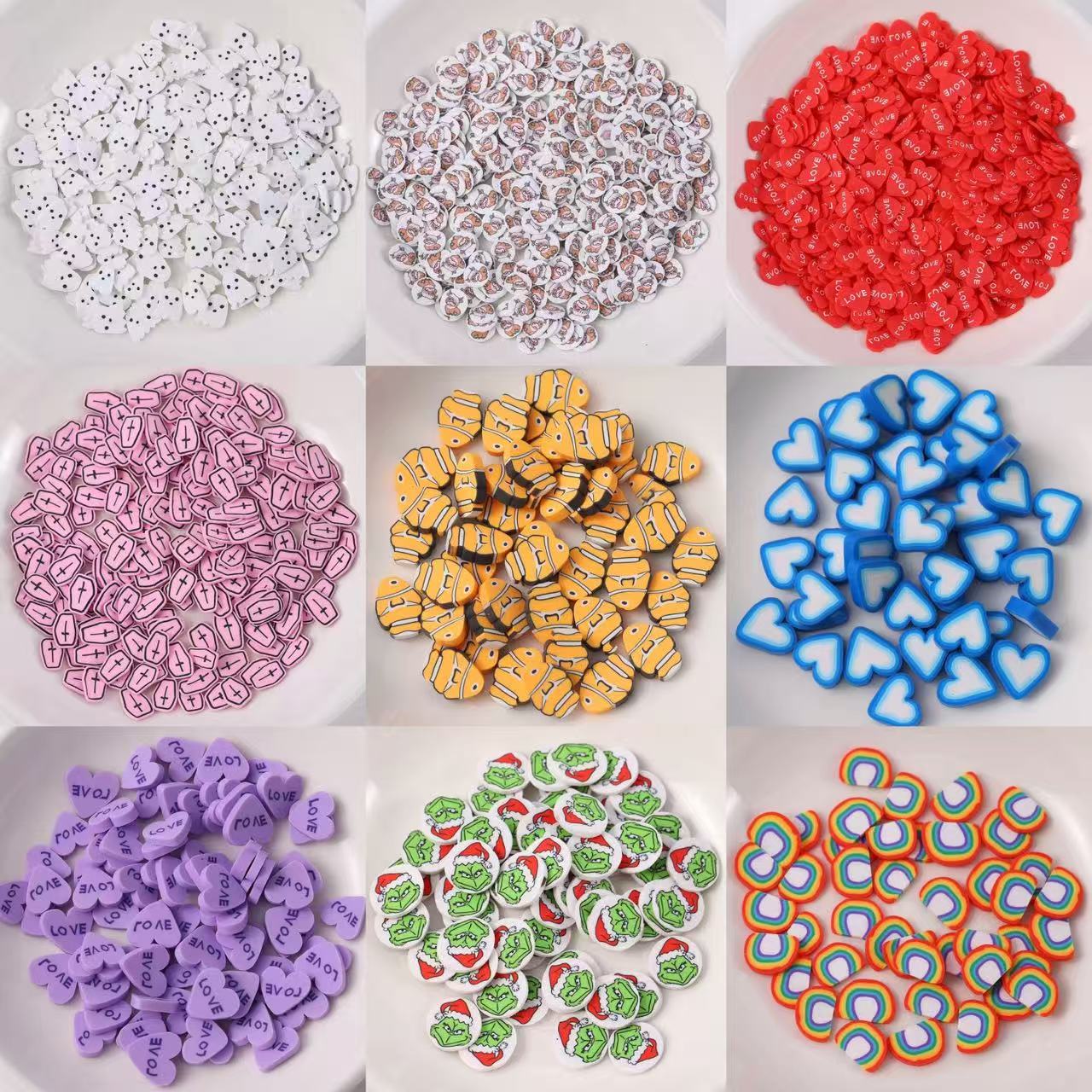polymer clay pieces for snow globe
