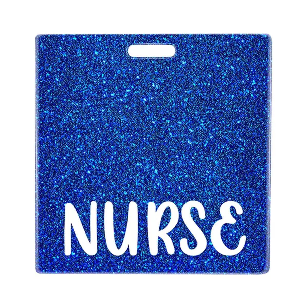 Glitter RN Acrylic Badge Reel Nurse Doctor Hospital ID Badge Holder Nurse Name Tag Clip Card Holder Sticky Note Charm