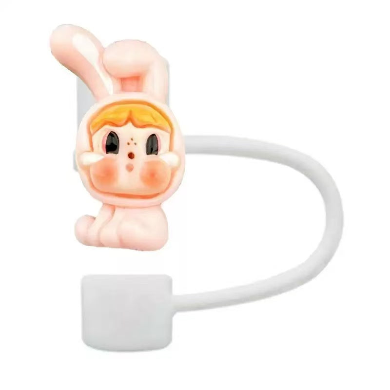 New Cartoon Glossy Crybaby Handmade Straw Topper Cap