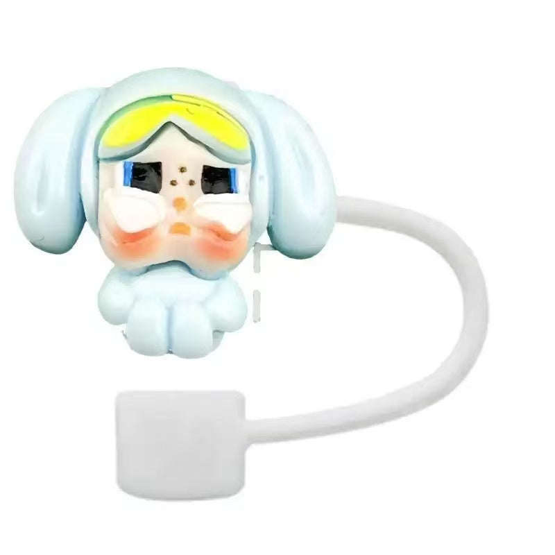 New Cartoon Glossy Crybaby Handmade Straw Topper Cap